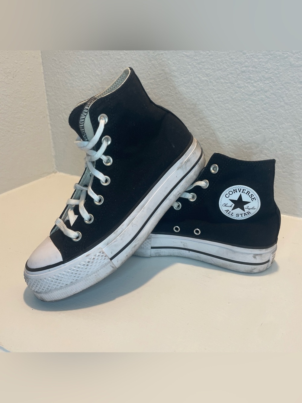 Converse Black and White High Top Sneakers